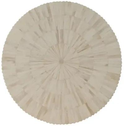 Naomi Accent Table - Natural Bone - White - 24Hx18Wx18D in