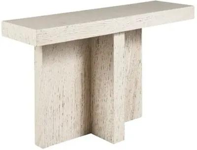 Ronan Console Table - White Travertine