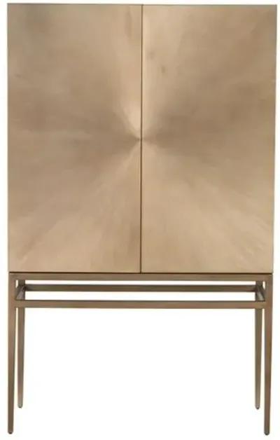 Lynn Bar Cabinet - Aged Brass - Gold