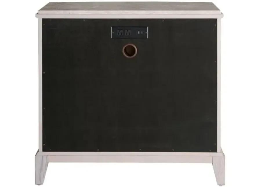 Kyna 3-Drawer Nightstand with Stone Top