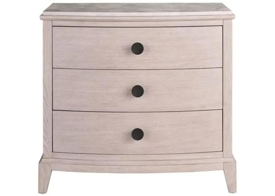 Kyna 3-Drawer Nightstand with Stone Top