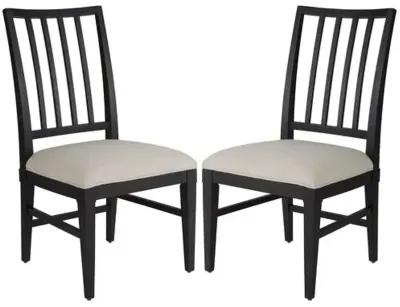 Set of 2 Kyna Splat Back Side Chairs - Black