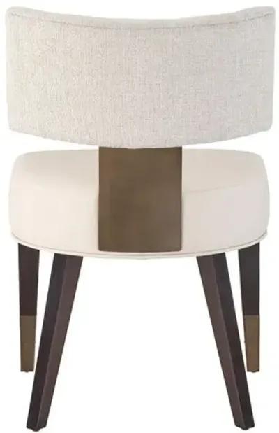 Set of 2 Della Side Chairs - Dark Walnut/Ivory - Brown