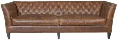 Casper Tufted Leather Sofa - Chestnut