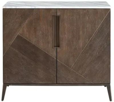 Colson Marble Top Chest - Otter/Bronze - Brown