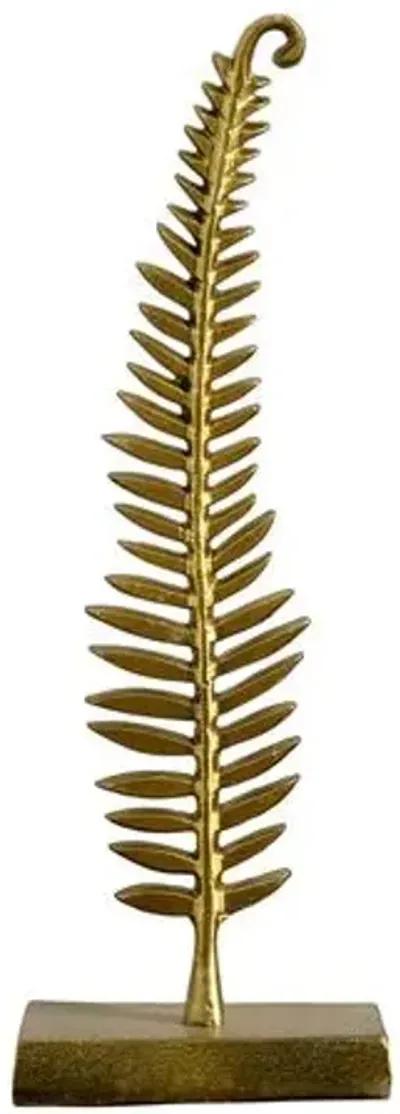 17in. Gold Leaf Sculpture Decorative Accent