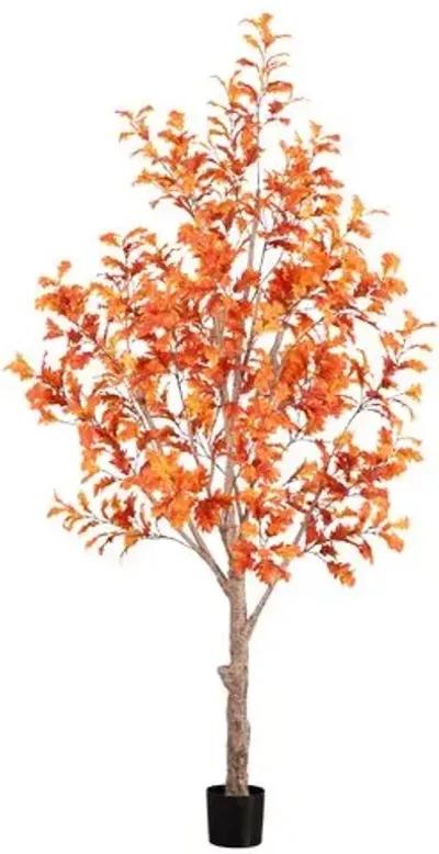 9ft. Autumn Oak Artificial Fall Tree - Orange