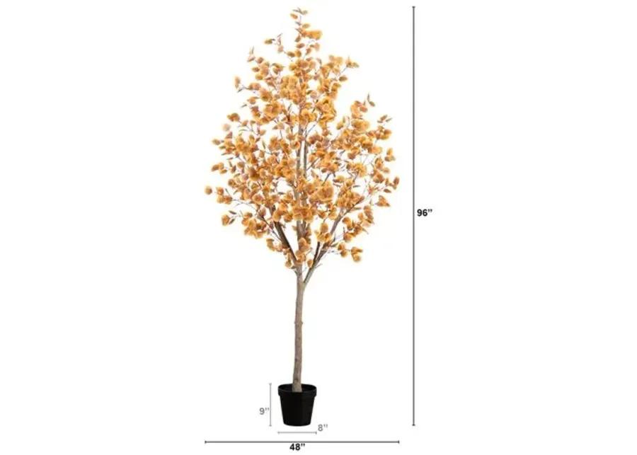 8ft. Artificial Autumn Fall Eucalyptus Tree - Green