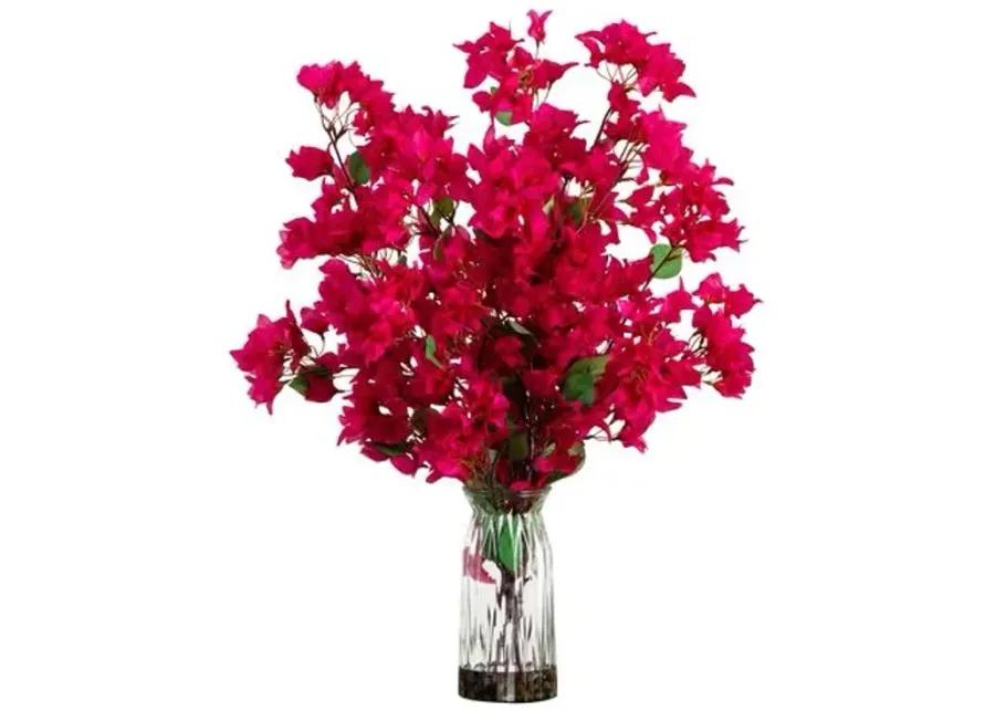 31in. Artificial Bougainvillea Arrangement in Vase - Pink