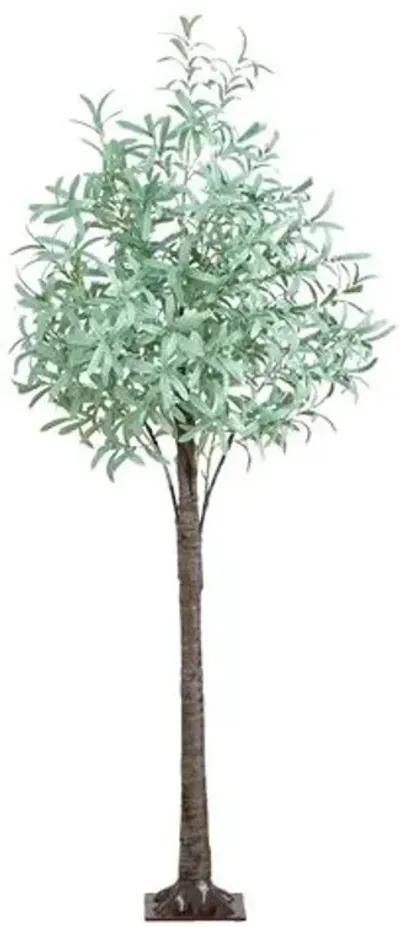 6ft. Lighted Artificial Olive Tree - Green