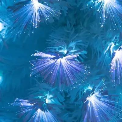 6ft. Pre-Lit Fiber Optic Artificial White Christmas Tree with Star Tree Topper