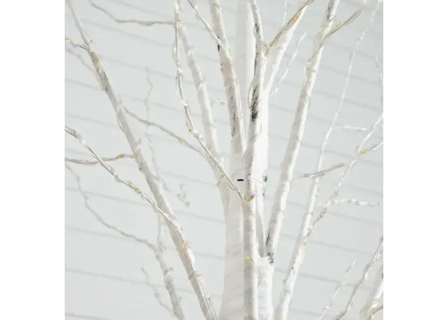 3ft. Pre-Lit Artificial White Birch Tree - Green