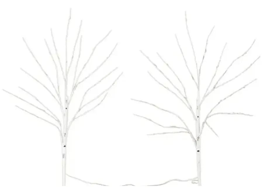 Set of 2 24in. Pre-Lit Artificial White Birch Branches