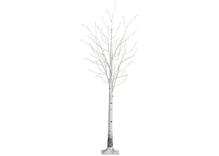 7ft. Pre-Lit Artificial White Birch Tree