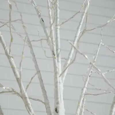 8ft. Pre-Lit Artificial White Birch Tree