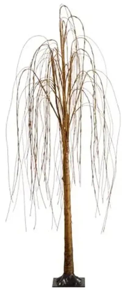 6ft. Pre-Lit Artificial Willow Tree - Green