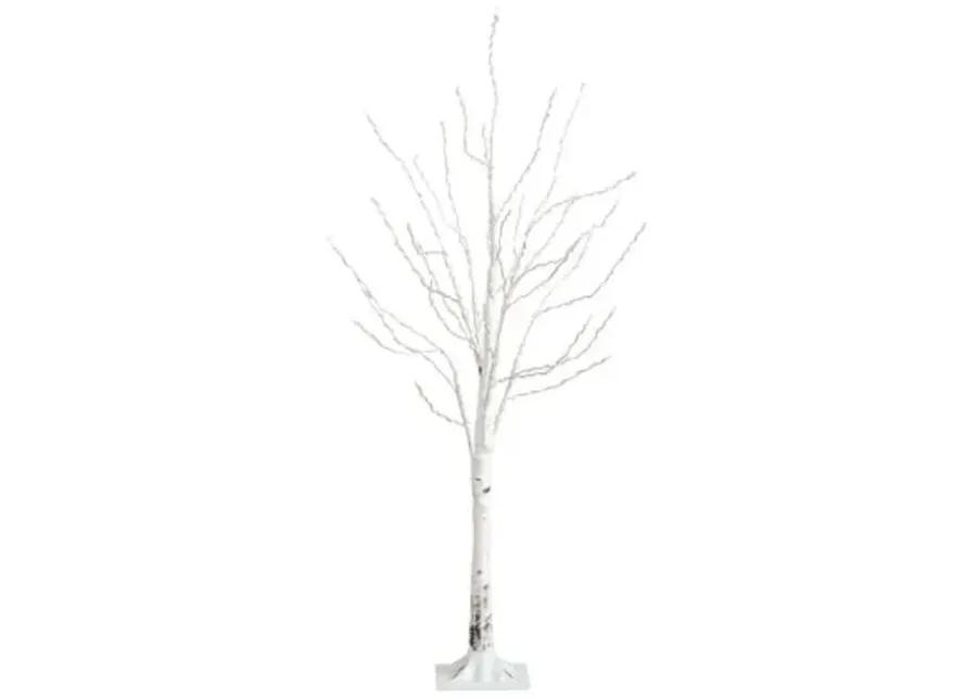 4ft. Pre-Lit Artificial White Birch Tree