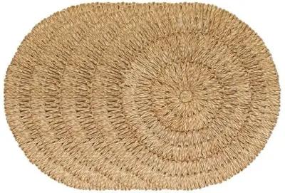 Set of 4 Straw Loop Placemats - Natural - Juliska - Brown