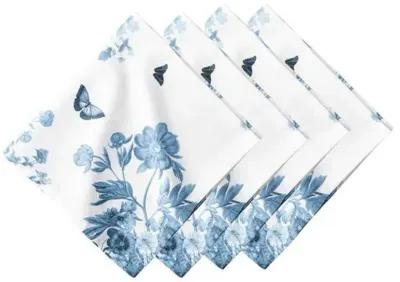 Set of 4 Field of Flowers Napkins - Chambray - Juliska - Blue