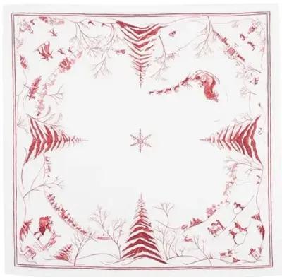 Set of 4 Country Estate Winter Frolic Napkins - Ruby - Juliska - Red