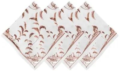 Set of 4 Country Estate Harvest Napkins - Sepia - Juliska - Brown