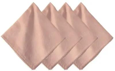 Set of 4 Berry Trim Napkins - Blush - Juliska - Pink