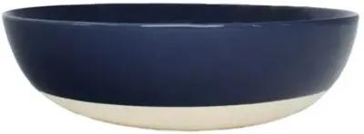 Shell Bisque Round Serving Bowl - Indigo - Canvas - Blue