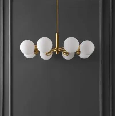 Frankie 8-Light 32" Globe Chandelier - Gold