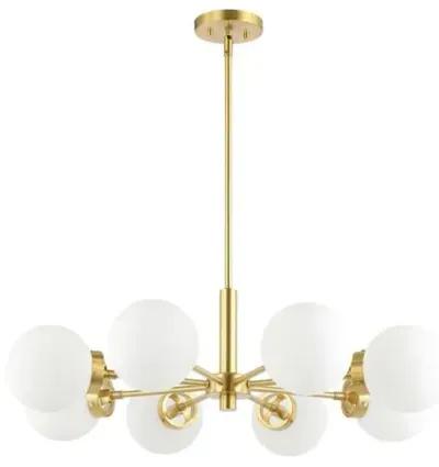 Frankie 8-Light 32" Globe Chandelier - Gold