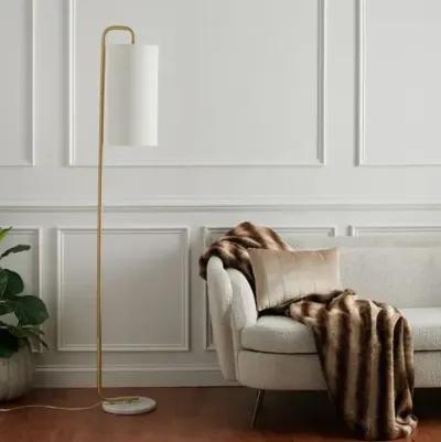 Ryann 64" Floor Lamp - Gold/White Marble