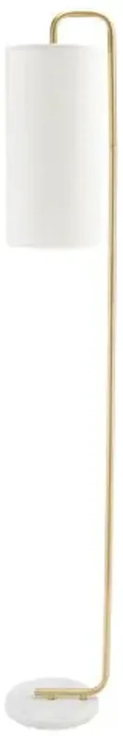 Ryann 64" Floor Lamp - Gold/White Marble