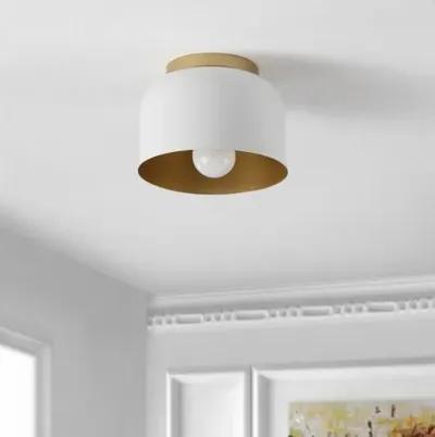 Arnav Flush Mount - White/Gold