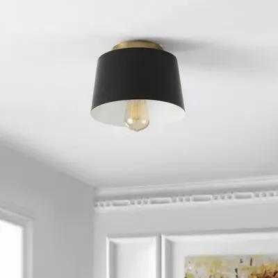 Waine Flush Mount - Black/Brass