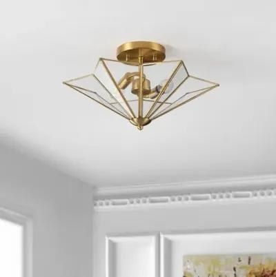 Ronnika 2-Light 16" Star Flush Mount - Brass - Gold