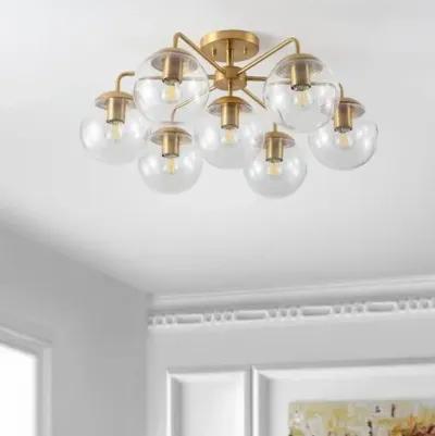 Heaven 7-Light 25" Flush Mount - Brass - Gold