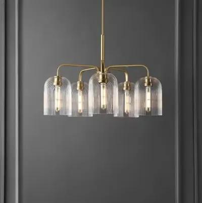 Jeffrey 5-Light 30" Pendant - Brass - Gold