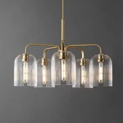 Jeffrey 5-Light 30" Pendant - Brass - Gold