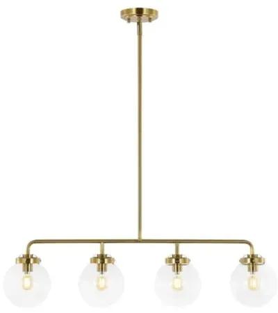 Tamara 4-Light 18" Linear Pendant - Brass - Gold