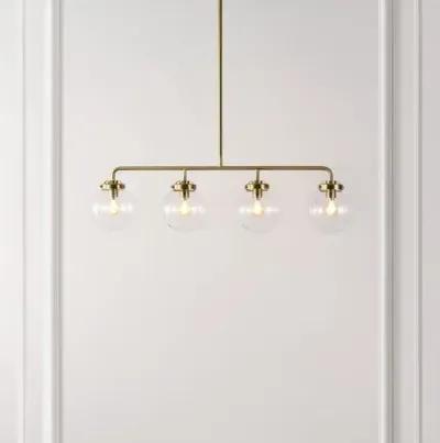 Tamara 4-Light 18" Linear Pendant - Brass - Gold