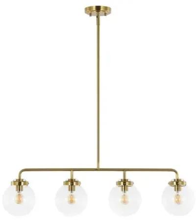 Tamara 4-Light 18" Linear Pendant - Brass - Gold