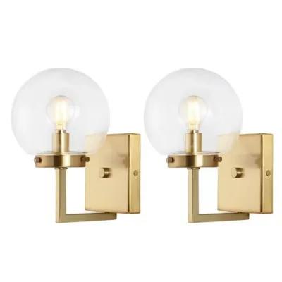 Set of 2 Chassie Wall Sconces - Clear Glass