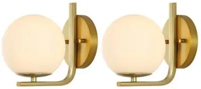 Set of 2 Gally 8" Globe Wall Sconces - Gold