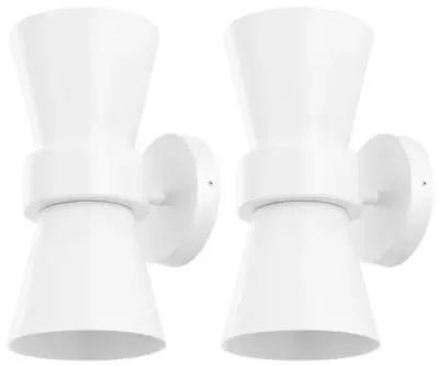 Set of 2 Liss 2-Light 7.25" Wall Sconces - White