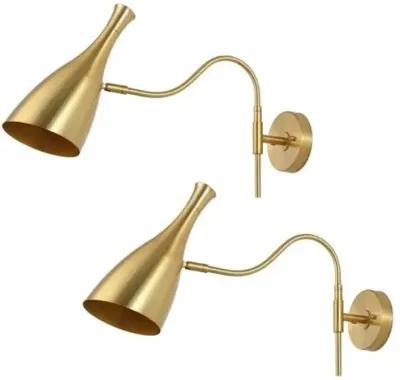 Set of 2 Iryna 20" Wall Sconces - Brass - Gold