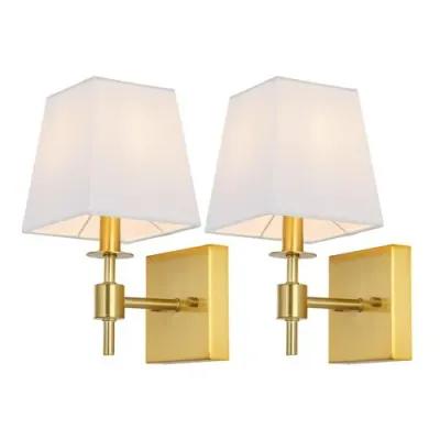 Set of 2 Renlei Wall Sconces - Brass - Gold