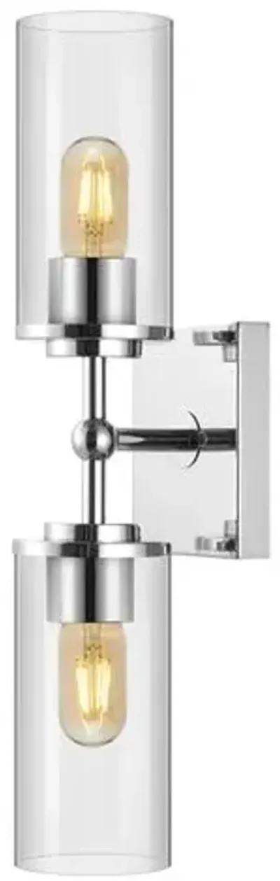 Alyssia 2-Light 6" Wall Sconce - Silver