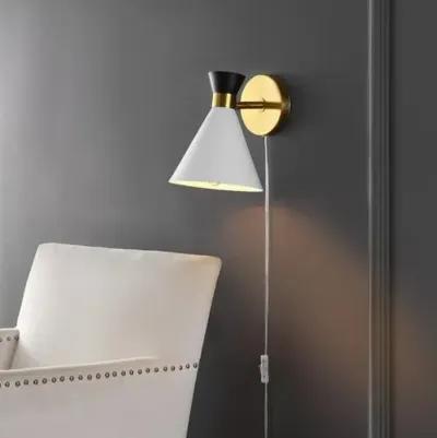 Morris 8.25" Plug-In Wall Sconce - White