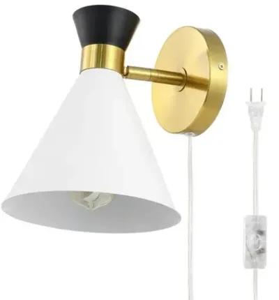 Morris 8.25" Plug-In Wall Sconce - White