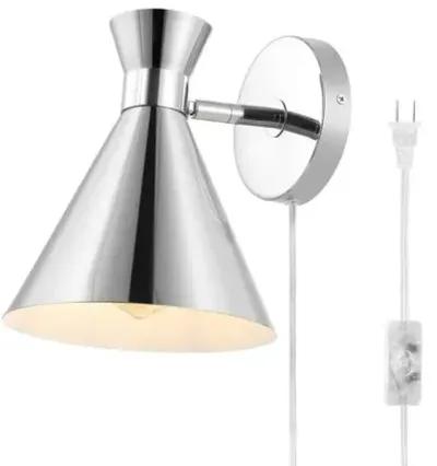 Morris 8.25" Plug-In Wall Sconce - Silver