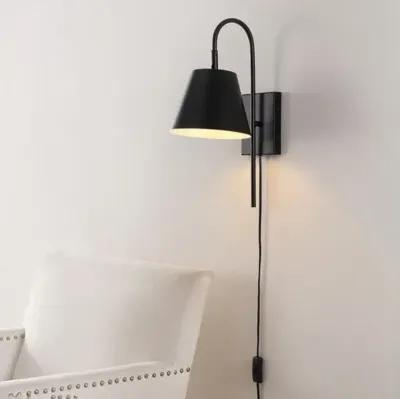 Brella 10.5" Plug-In Wall Sconce - Black